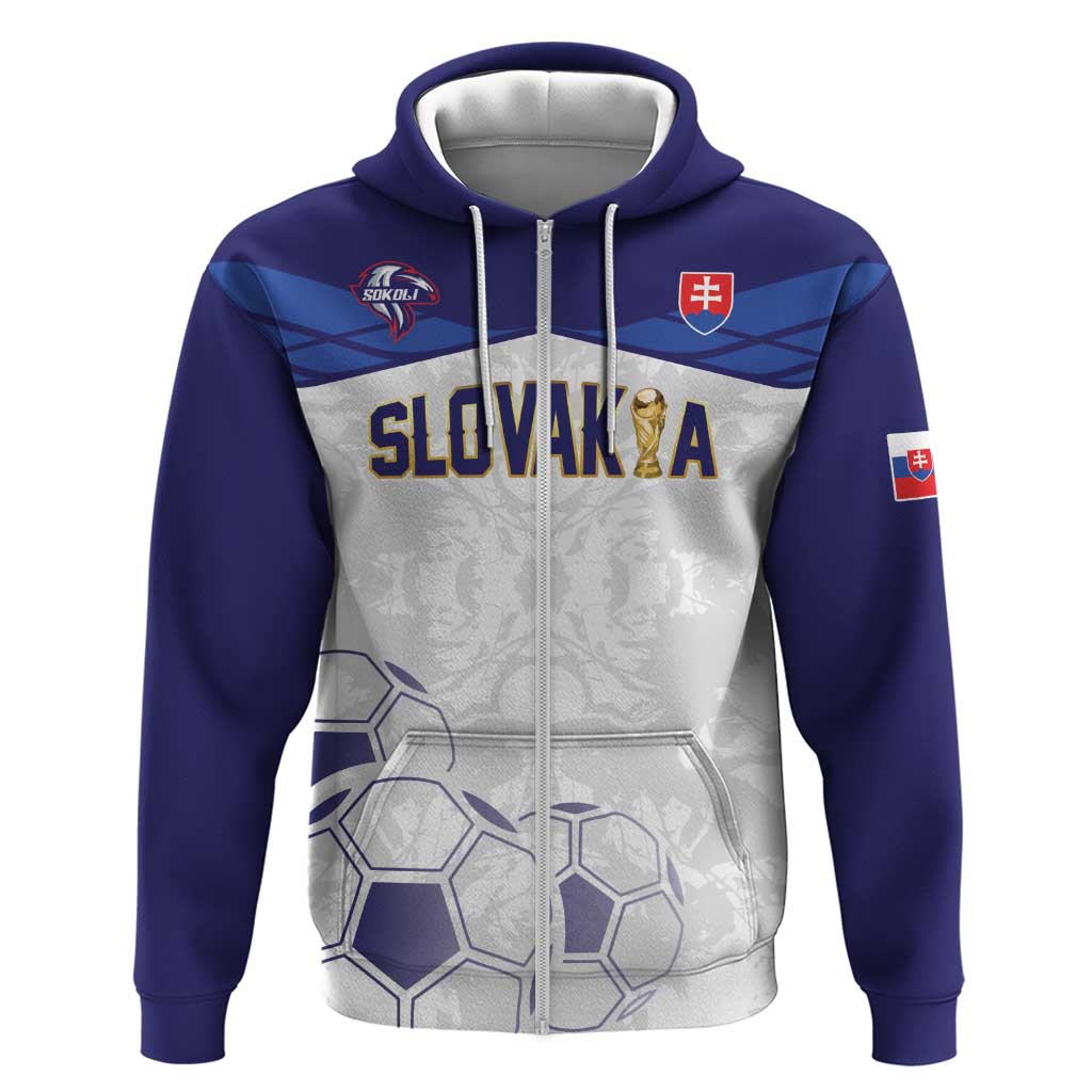 Custom Football 2026 Slovakia Zip Hoodie Hrabri Sokoli