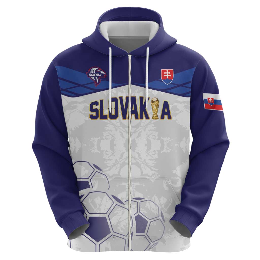 Custom Football 2026 Slovakia Zip Hoodie Hrabri Sokoli
