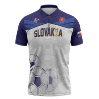 Custom Football 2026 Slovakia Zipper Polo Shirt Hrabri Sokoli