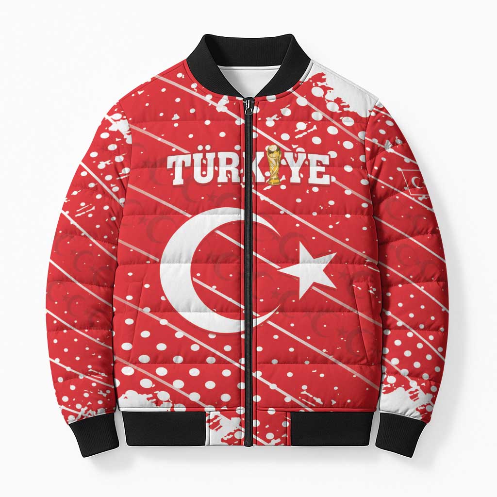 Custom Football 2026 Turkiye Bomber Puffer Jacket Turkey Ay-Yıldızlılar