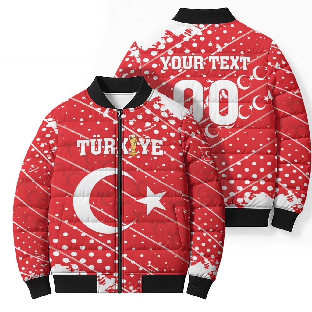 Custom Football 2026 Turkiye Bomber Puffer Jacket Turkey Ay-Yıldızlılar