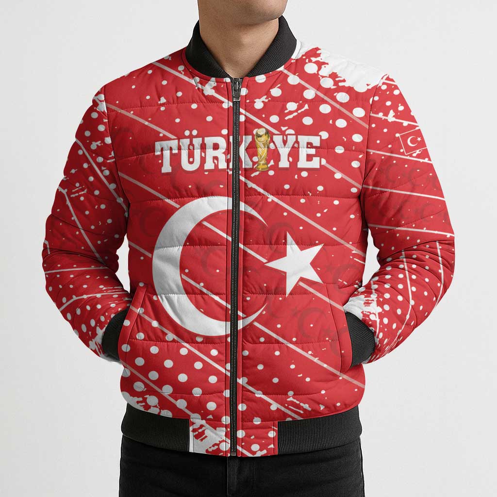 Custom Football 2026 Turkiye Bomber Puffer Jacket Turkey Ay-Yıldızlılar