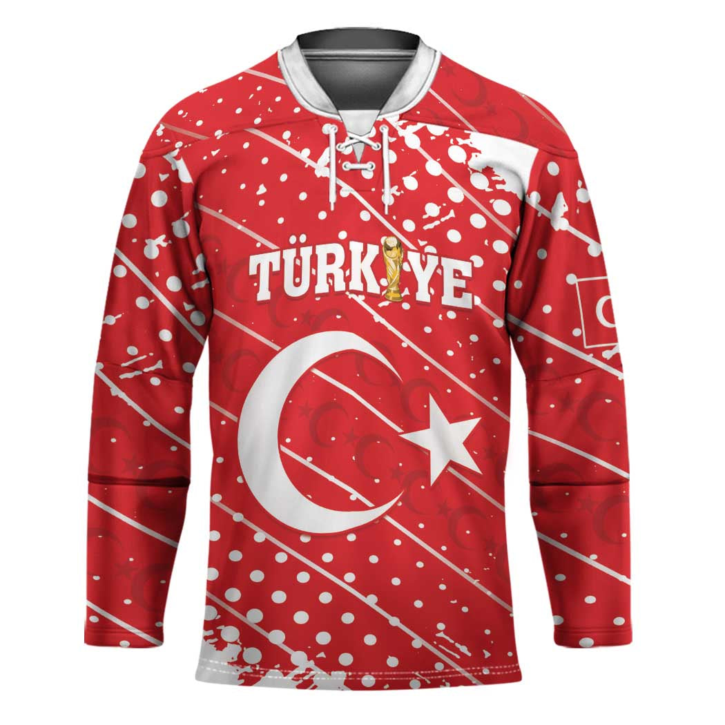 Custom Football 2026 Turkiye Hockey Jersey Turkey Ay-Yıldızlılar