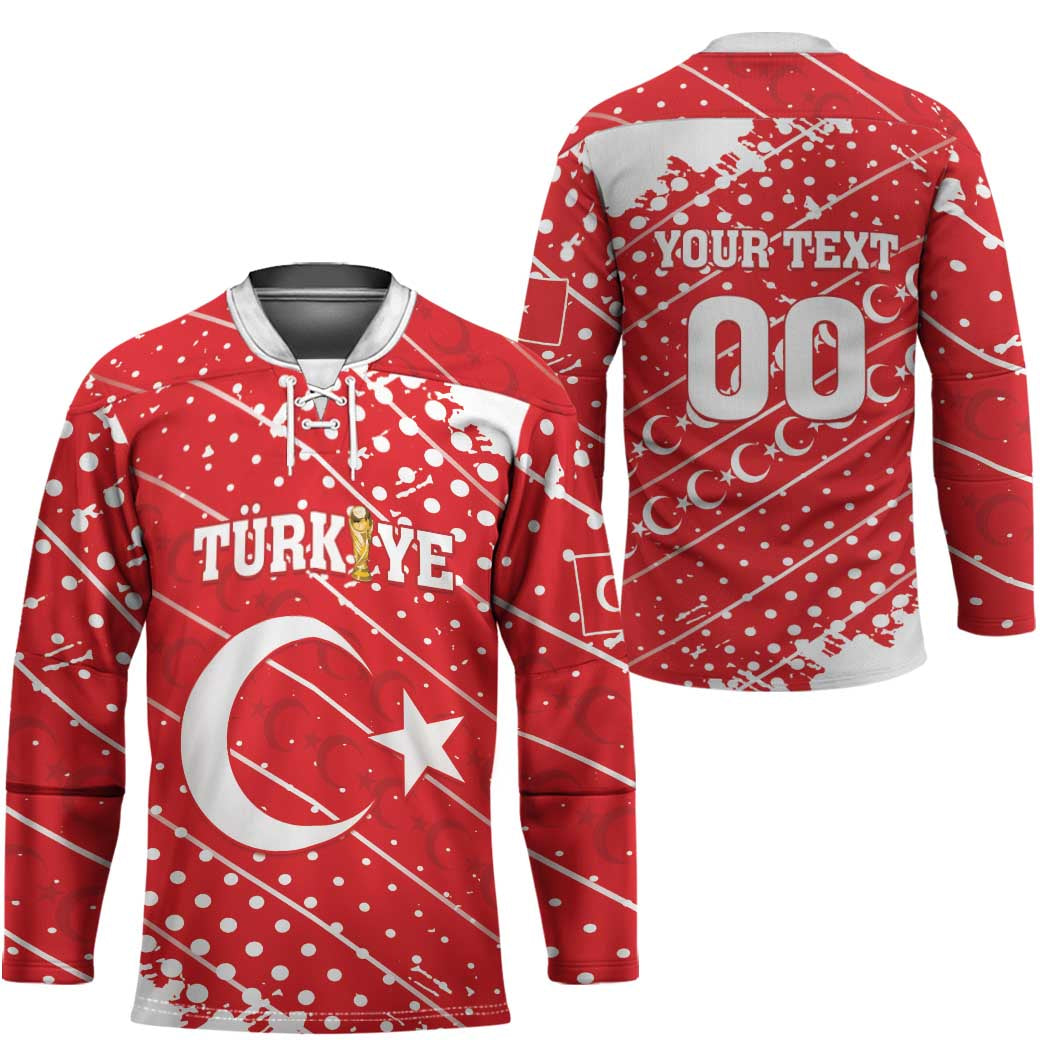 Custom Football 2026 Turkiye Hockey Jersey Turkey Ay-Yıldızlılar