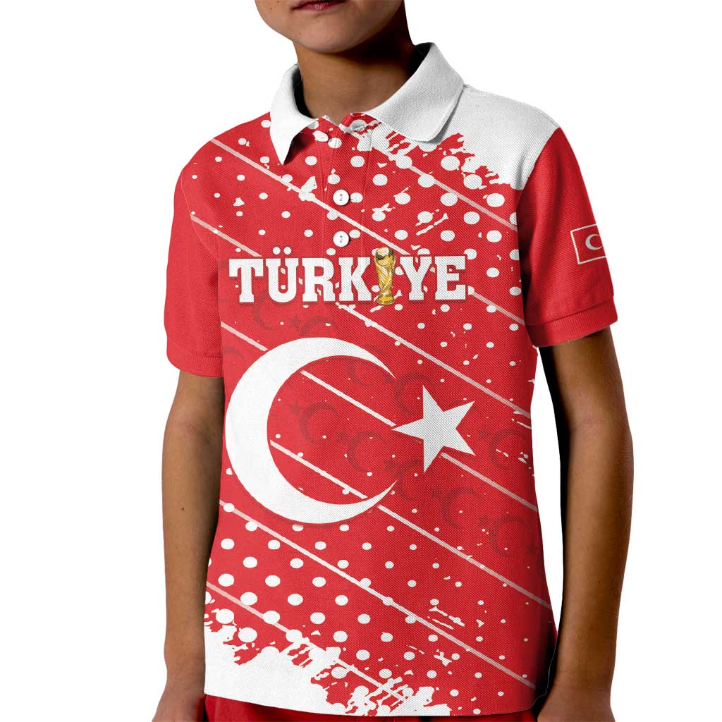 Custom Football 2026 Turkiye Kid Polo Shirt Turkey Ay-Yıldızlılar