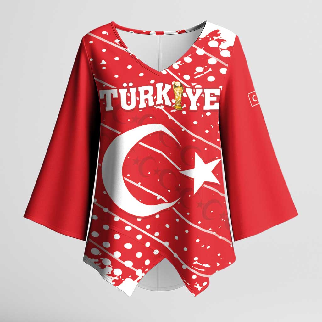 Custom Football 2026 Turkiye Kimono Sleeve Blouse Turkey Ay-Yıldızlılar