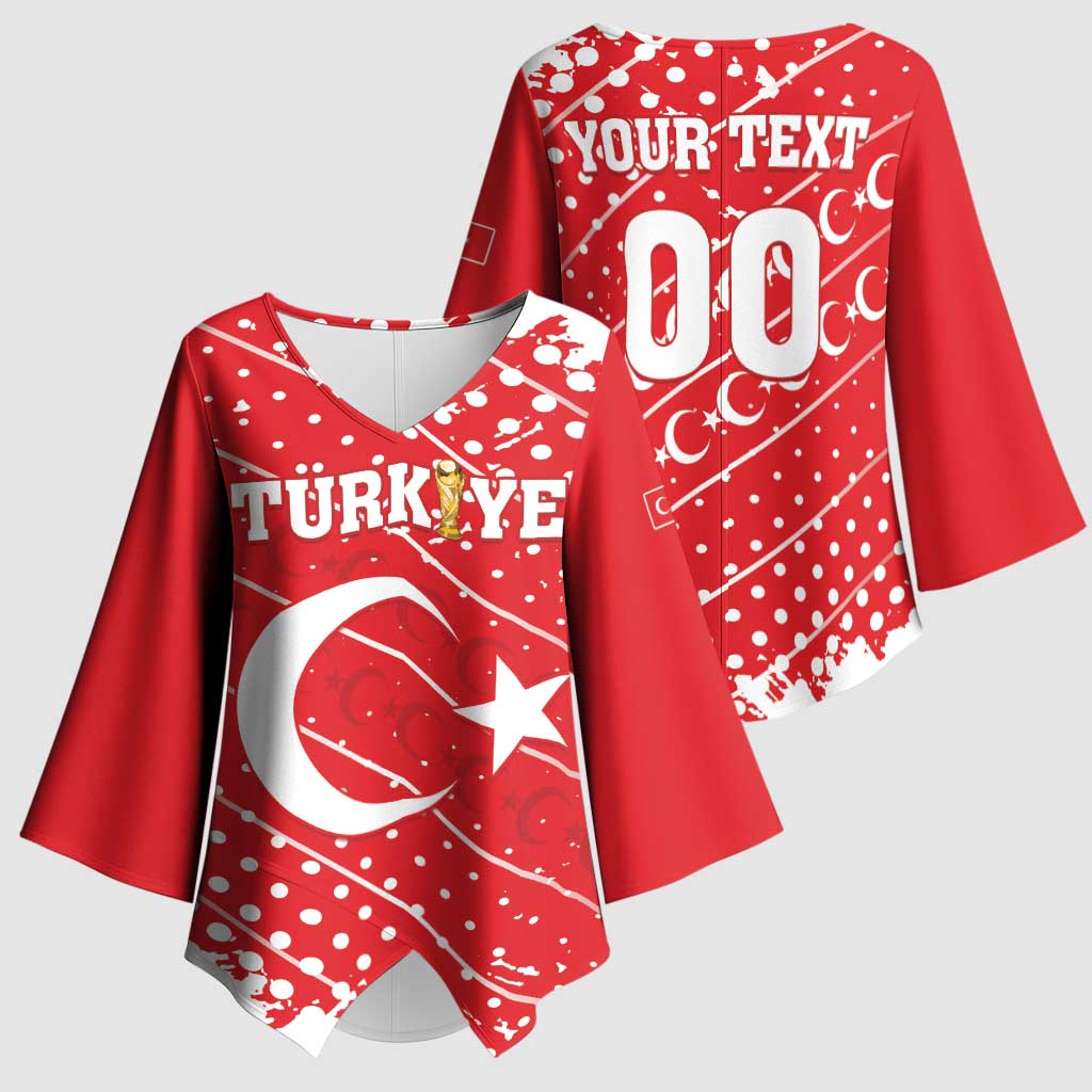 Custom Football 2026 Turkiye Kimono Sleeve Blouse Turkey Ay-Yıldızlılar