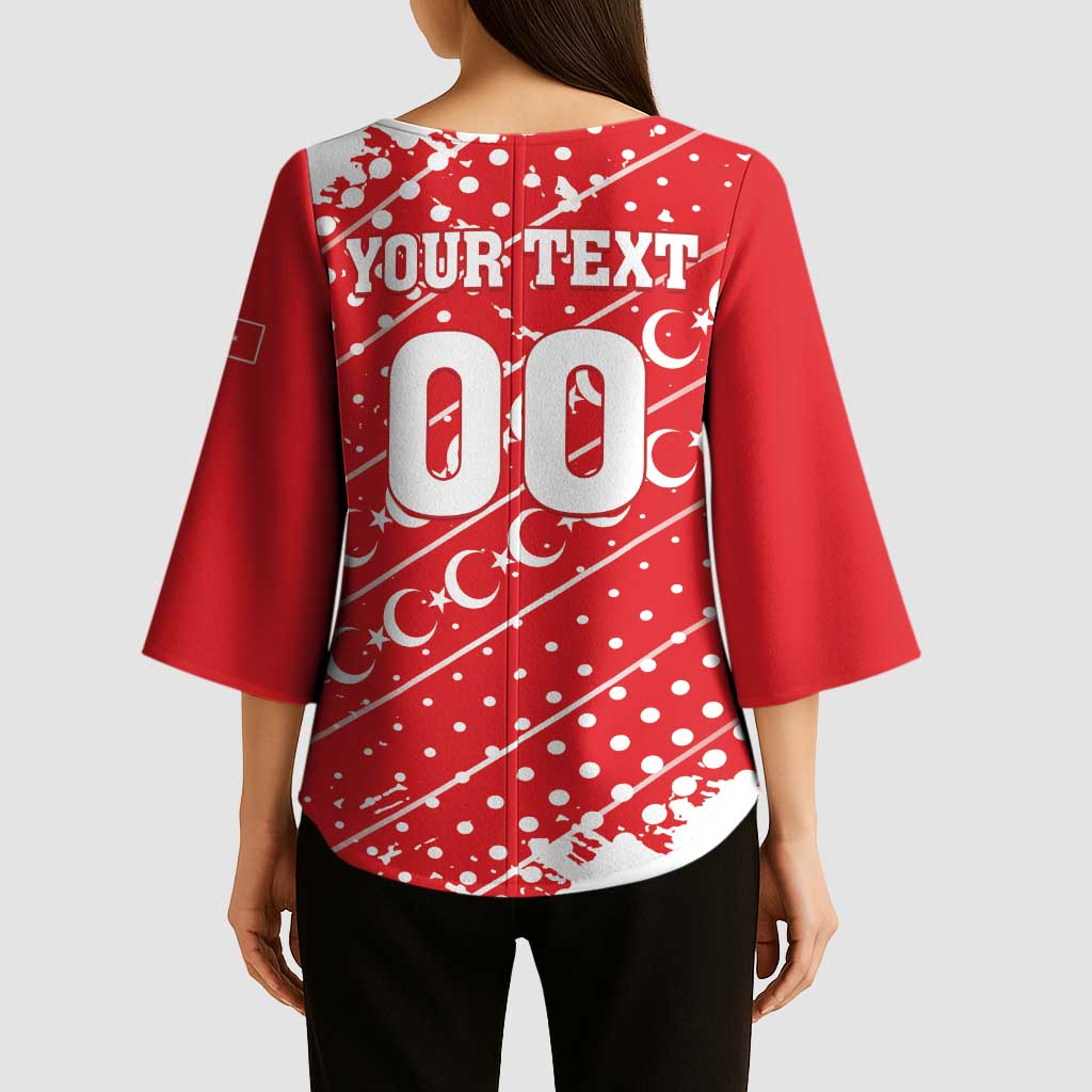 Custom Football 2026 Turkiye Kimono Sleeve Blouse Turkey Ay-Yıldızlılar