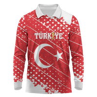 Custom Football 2026 Turkiye Long Sleeve Polo Shirt Turkey Ay-Yıldızlılar