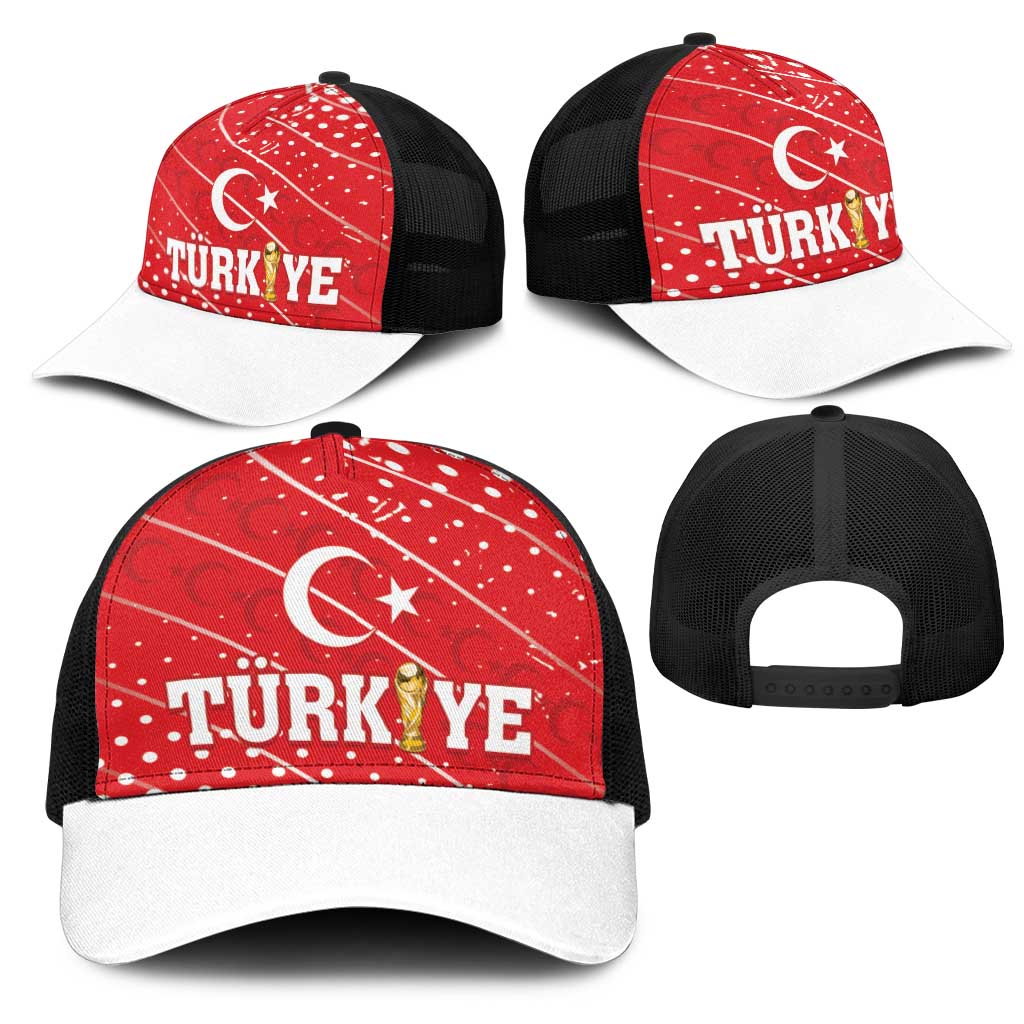 Football 2026 Turkiye Mesh Trucker Cap Turkey Ay-Yıldızlılar