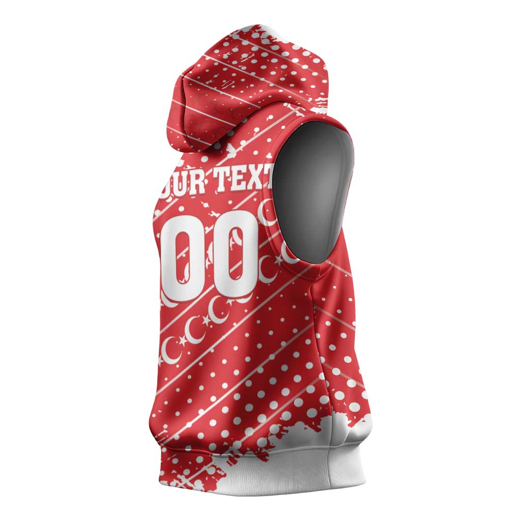 Custom Football 2026 Turkiye Sleeveless Hoodie Turkey Ay-Yıldızlılar