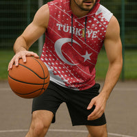 Custom Football 2026 Turkiye Sleeveless Hoodie Turkey Ay-Yıldızlılar