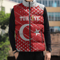 Custom Football 2026 Turkiye Sleeveless Puffer Jacket Turkey Ay-Yıldızlılar