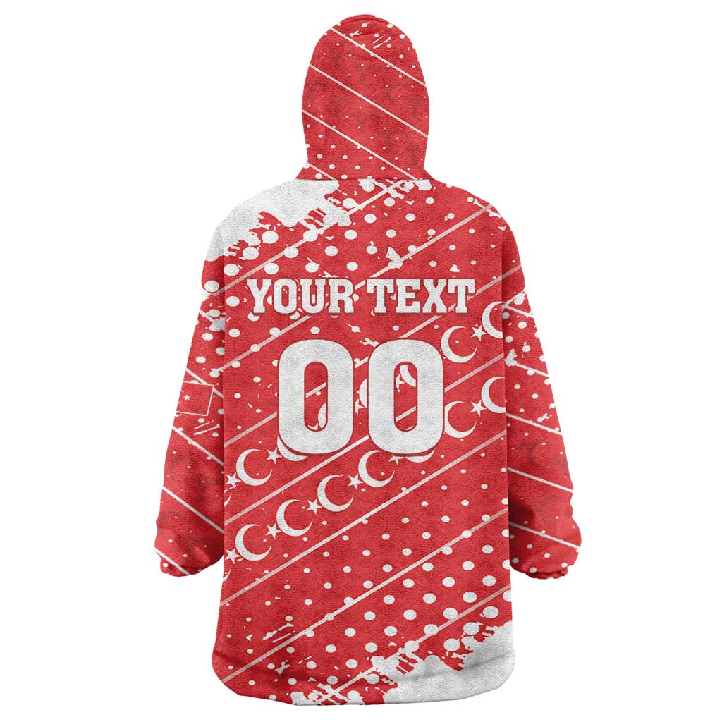 Custom Football 2026 Turkiye Wearable Blanket Hoodie Turkey Ay-Yıldızlılar