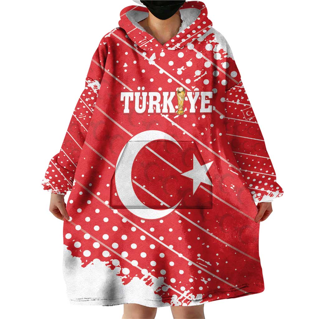 Custom Football 2026 Turkiye Wearable Blanket Hoodie Turkey Ay-Yıldızlılar