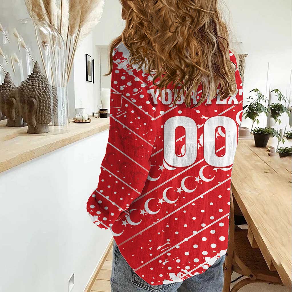 Custom Football 2026 Turkiye Women Casual Shirt Turkey Ay-Yıldızlılar