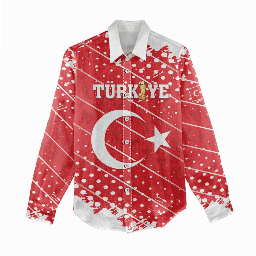 Custom Football 2026 Turkiye Women Casual Shirt Turkey Ay-Yıldızlılar