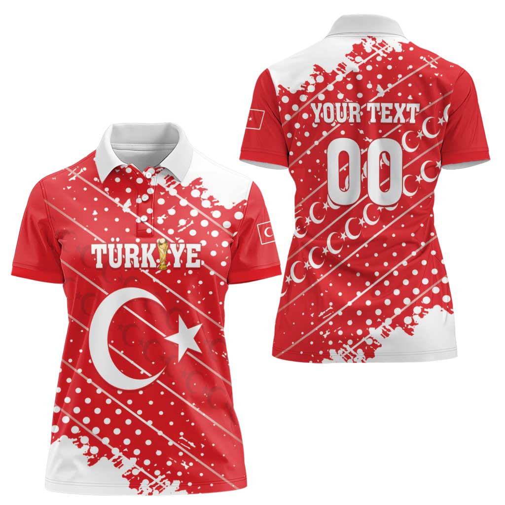 Custom Football 2026 Turkiye Women Polo Shirt Turkey Ay-Yıldızlılar