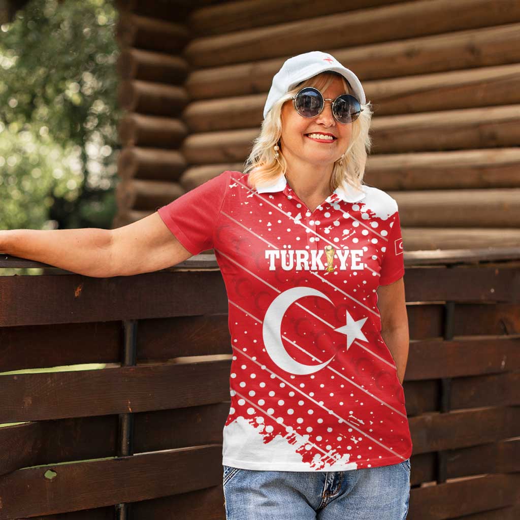 Custom Football 2026 Turkiye Women Polo Shirt Turkey Ay-Yıldızlılar