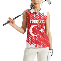 Custom Football 2026 Turkiye Women Sleeveless Polo Shirt Turkey Ay-Yıldızlılar
