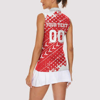 Custom Football 2026 Turkiye Women Sleeveless Polo Shirt Turkey Ay-Yıldızlılar
