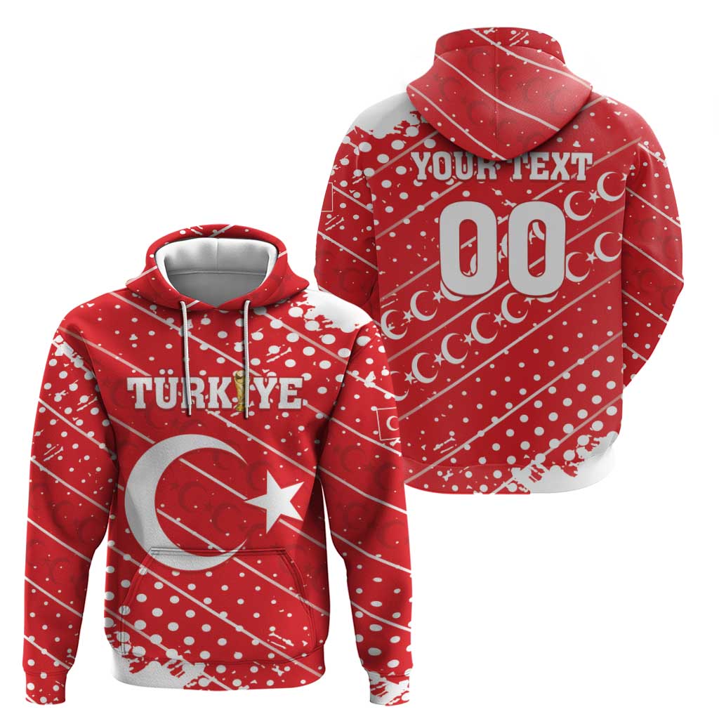 Custom Football 2026 Turkiye Zip Hoodie Turkey Ay-Yıldızlılar