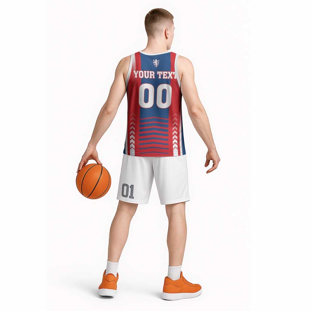 Custom Football 2026 Czechia Basketball Jersey Czech Republic Proud Lions