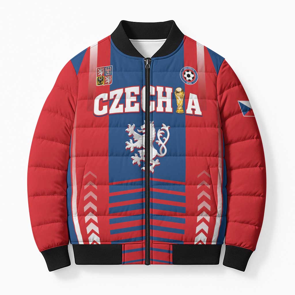 Custom Football 2026 Czechia Bomber Puffer Jacket Czech Republic Proud Lions