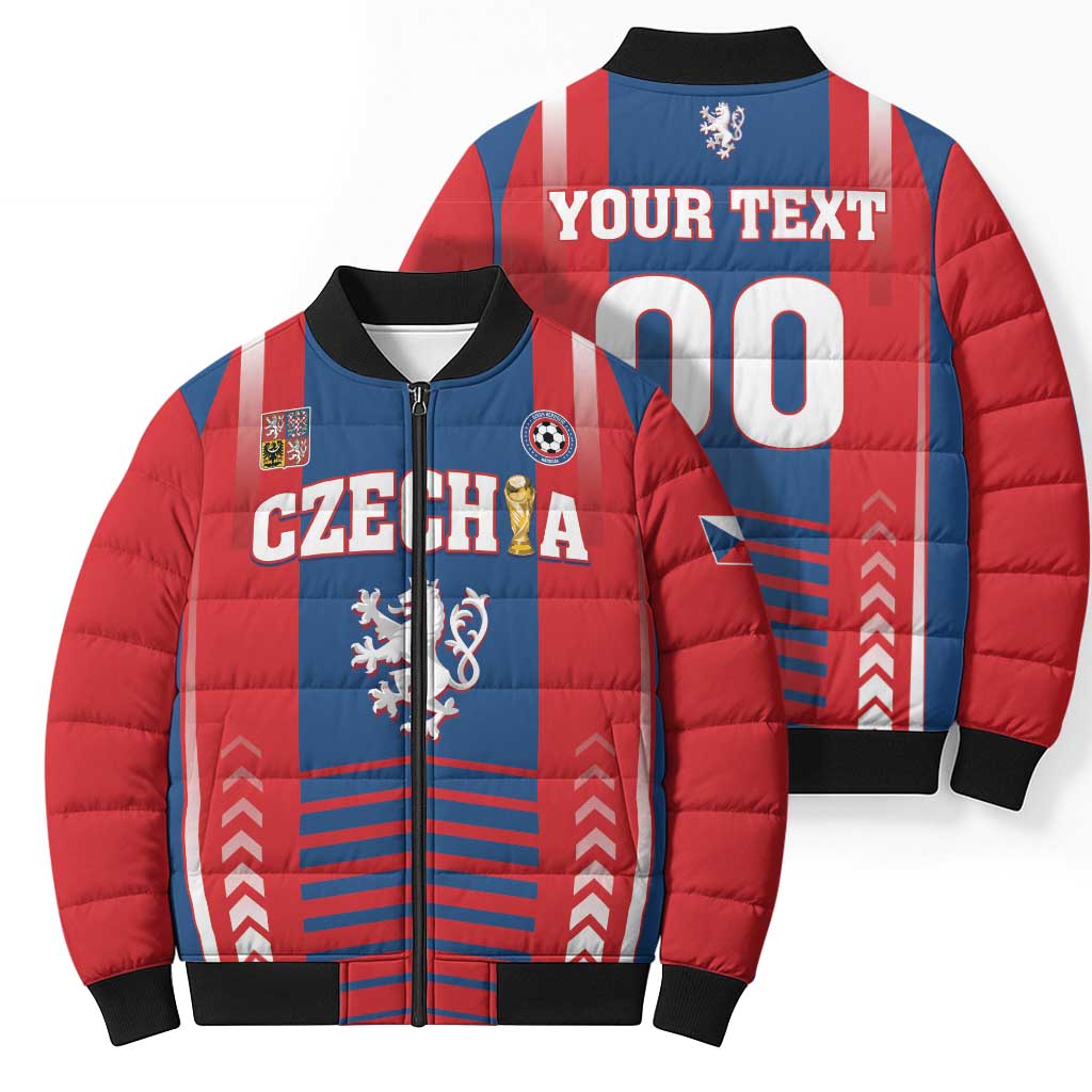 Custom Football 2026 Czechia Bomber Puffer Jacket Czech Republic Proud Lions
