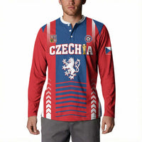 Custom Football 2026 Czechia Button Sweatshirt Czech Republic Proud Lions