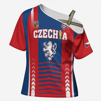 Custom Football 2026 Czechia Cross Shoulder Shirt Czech Republic Proud Lions