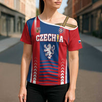 Custom Football 2026 Czechia Cross Shoulder Shirt Czech Republic Proud Lions