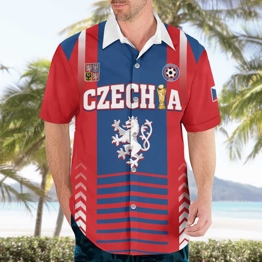 Custom Football 2026 Czechia Hawaiian Shirt Czech Republic Proud Lions