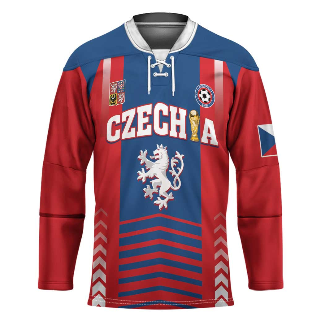 Custom Football 2026 Czechia Hockey Jersey Czech Republic Proud Lions