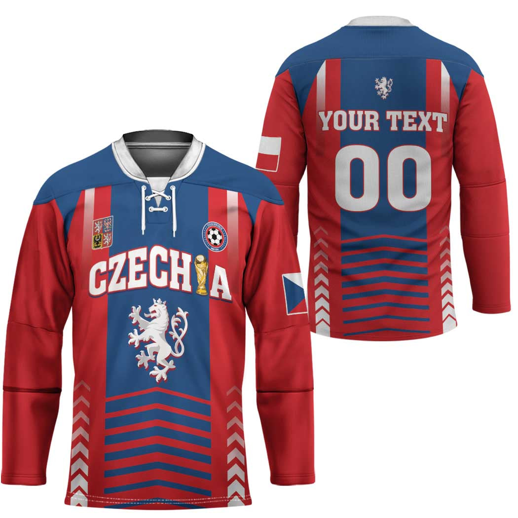 Custom Football 2026 Czechia Hockey Jersey Czech Republic Proud Lions
