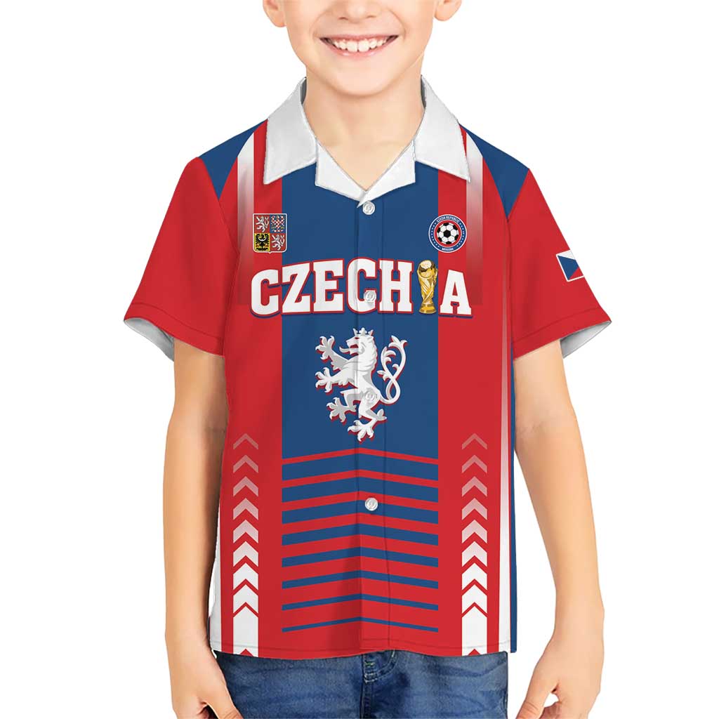 Custom Football 2026 Czechia Kid Hawaiian Shirt Czech Republic Proud Lions