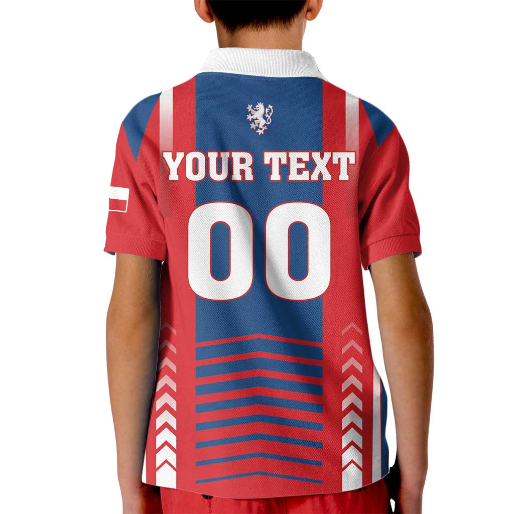 Custom Football 2026 Czechia Kid Polo Shirt Czech Republic Proud Lions