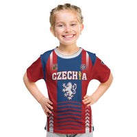 Custom Football 2026 Czechia Kid T Shirt Czech Republic Proud Lions