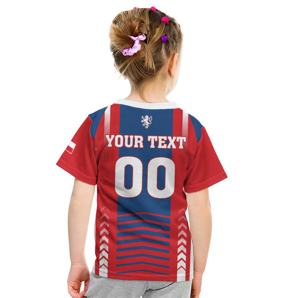 Custom Football 2026 Czechia Kid T Shirt Czech Republic Proud Lions