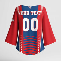Custom Football 2026 Czechia Kimono Sleeve Blouse Czech Republic Proud Lions