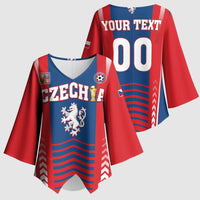 Custom Football 2026 Czechia Kimono Sleeve Blouse Czech Republic Proud Lions