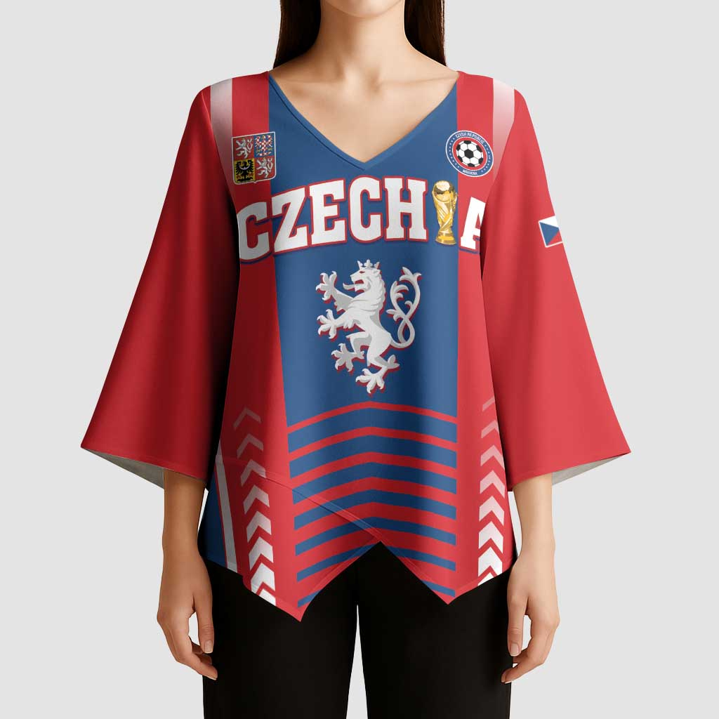Custom Football 2026 Czechia Kimono Sleeve Blouse Czech Republic Proud Lions