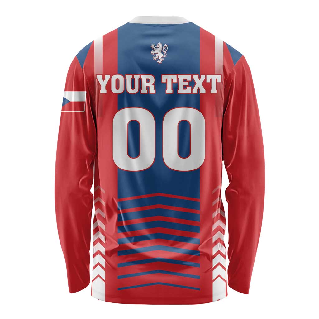 Custom Football 2026 Czechia Long Sleeve Shirt Czech Republic Proud Lions