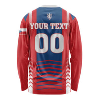 Custom Football 2026 Czechia Long Sleeve Shirt Czech Republic Proud Lions