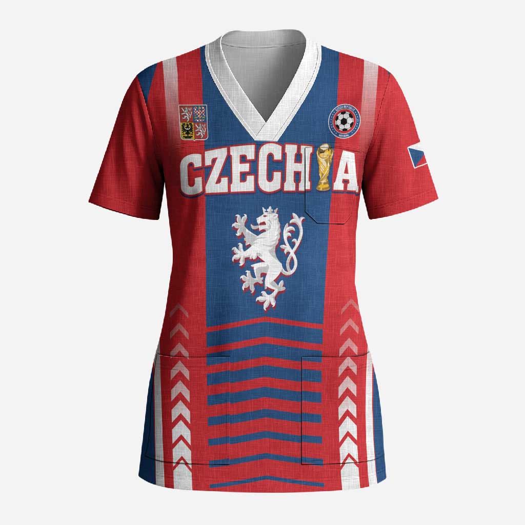 Custom Football 2026 Czechia Scrub Top Czech Republic Proud Lions