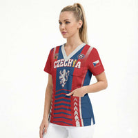 Custom Football 2026 Czechia Scrub Top Czech Republic Proud Lions