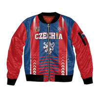 Custom Football 2026 Czechia Sleeve Zip Bomber Jacket Czech Republic Proud Lions