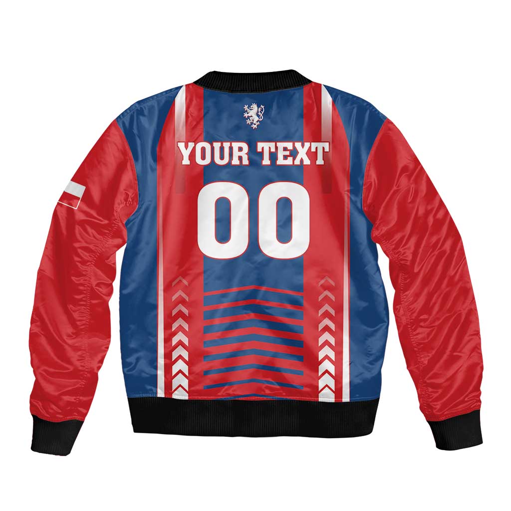 Custom Football 2026 Czechia Sleeve Zip Bomber Jacket Czech Republic Proud Lions