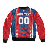 Custom Football 2026 Czechia Sleeve Zip Bomber Jacket Czech Republic Proud Lions