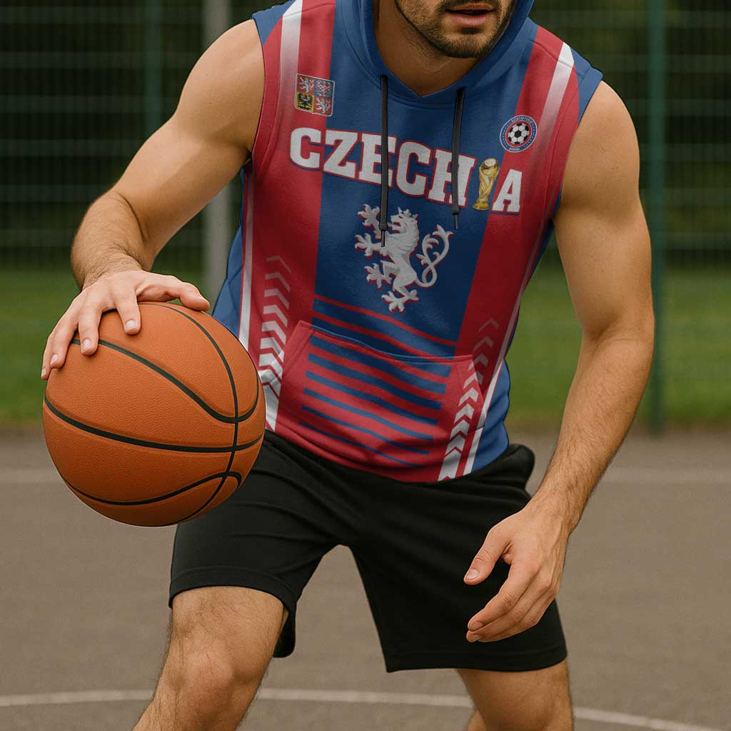 Custom Football 2026 Czechia Sleeveless Hoodie Czech Republic Proud Lions
